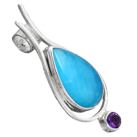 Natural Smithsonite and Amethyst Pendant P-1671 SDP154269