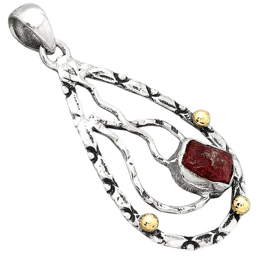 Natural Pink Tourmaline Rough Pendant P-1709 SDP154290