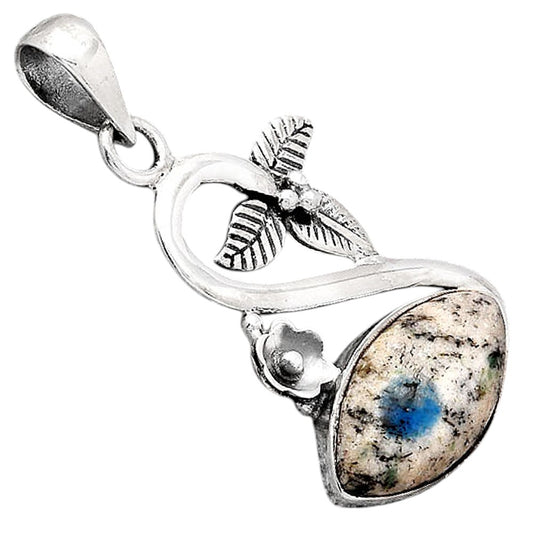 Natural K2 Blue - Azurite In Quartz Pendant P-1711 SDP154311