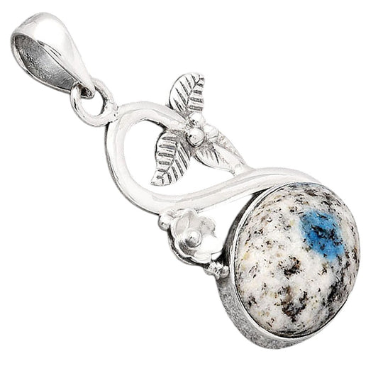 Natural K2 Blue - Azurite In Quartz Pendant P-1711 SDP154314