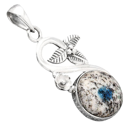 Natural K2 Blue - Azurite In Quartz Pendant P-1711 SDP154315