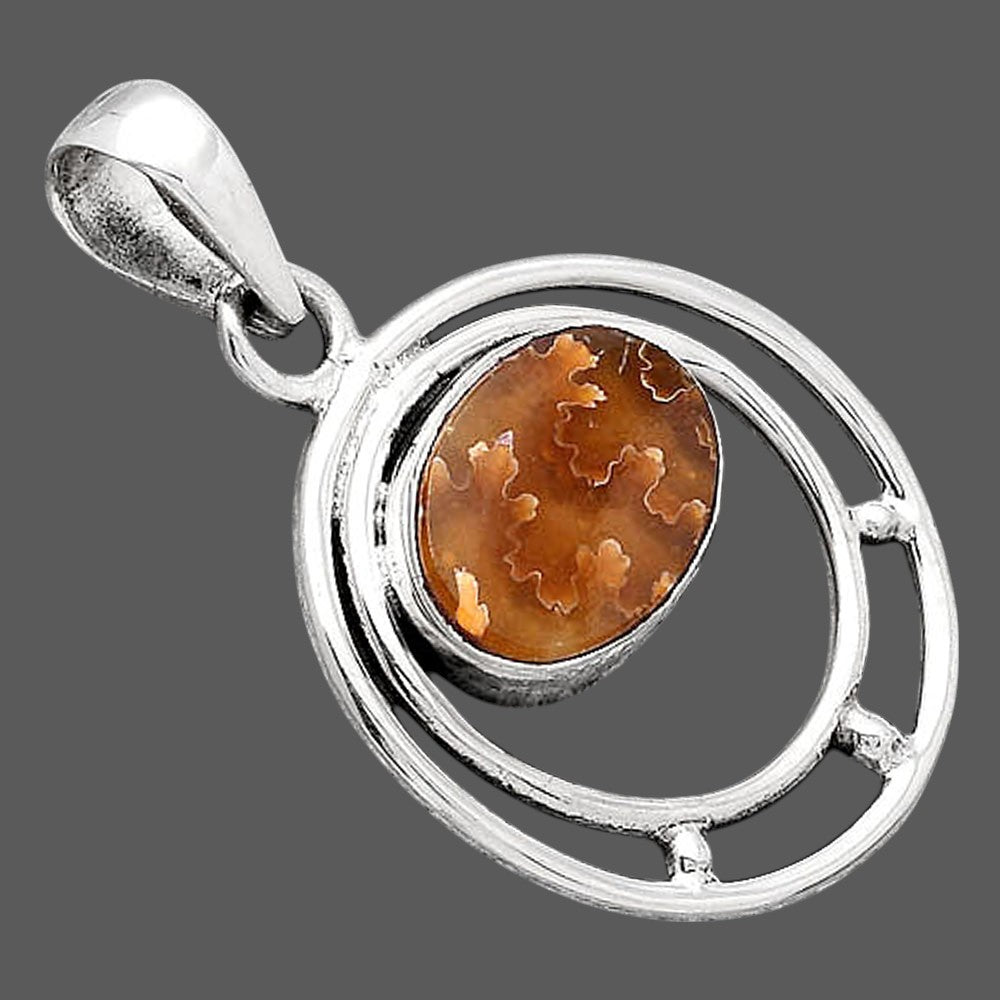Natural Sutured Ammonite - Madagascar Pendant P-1712 SDP154335