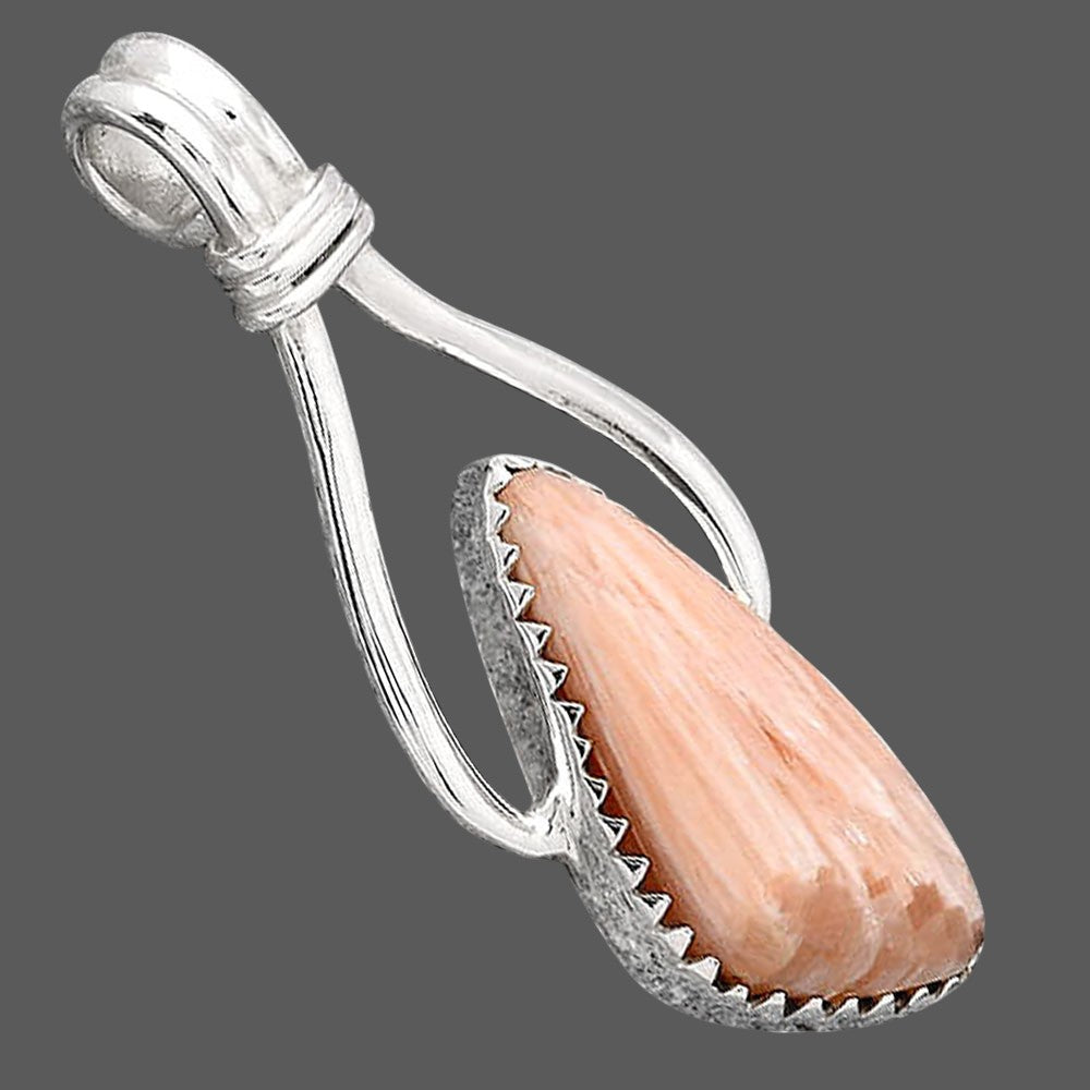 Natural Orange Scolecite - India Pendant P-1587 SDP154340
