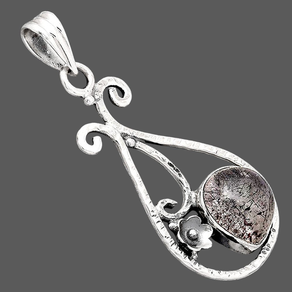 Natural Lepidocrocite In Quartz Pendant P-1714 SDP154352