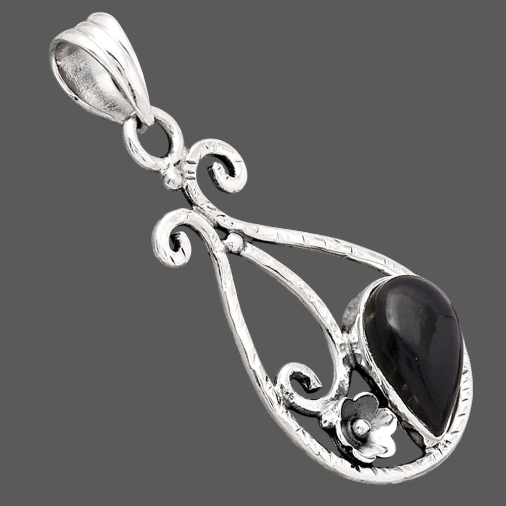 Natural Tektite Cab - Greek Pendant P-1714 SDP154358