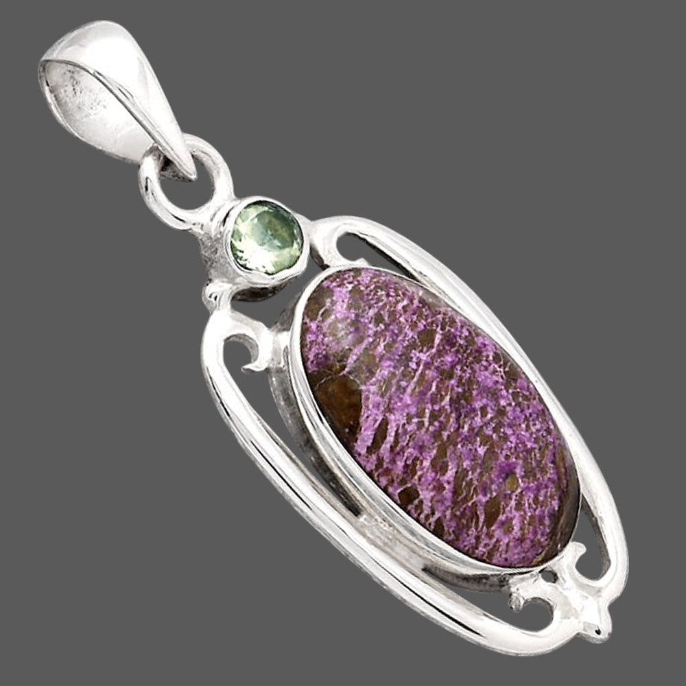 Purpurite South Africa and Prasiolite Pendant P-1623 SDP154370