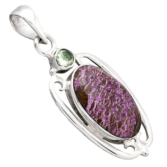 Purpurite South Africa and Prasiolite Pendant P-1623 SDP154370