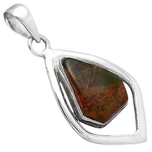 Natural Turkish Rainforest Chrysocolla Pendant P-1718 SDP154382