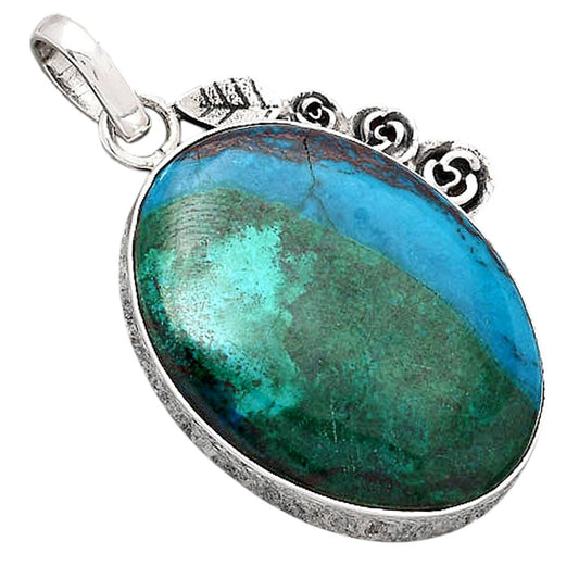 Natural Azurite Chrysocolla Pendant P-1070 SDP154408