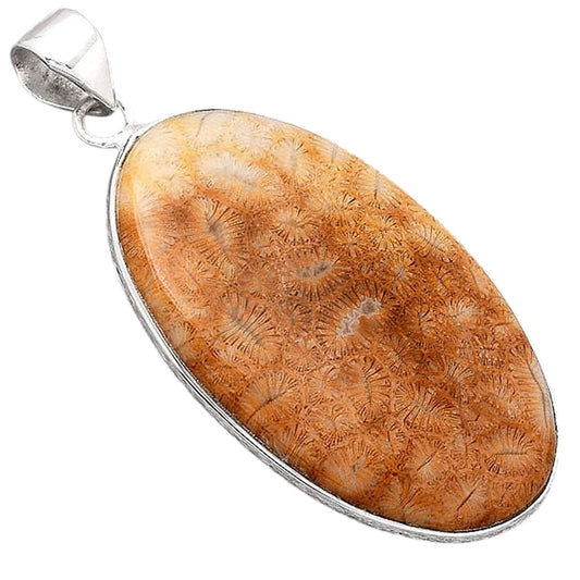 Natural Ant Fossil Coral Pendant P-1001 SDP154460