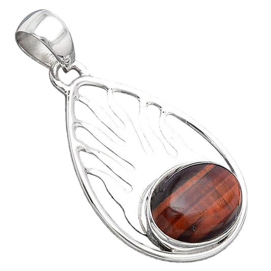 Fire Flame - Natural Red Tiger Eye Pendant P-1209 SDP154489
