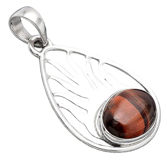 Fire Flame - Natural Red Tiger Eye Pendant P-1209 SDP154490