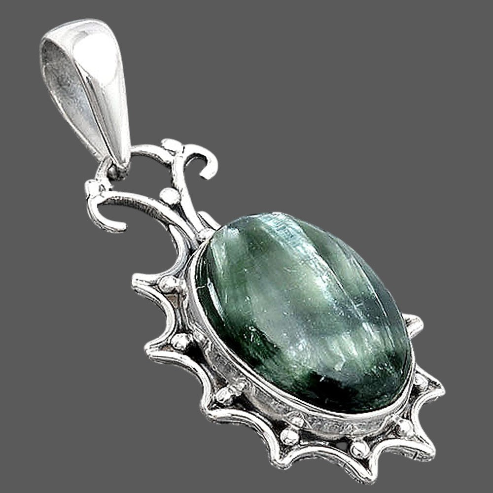 Natural Russian Seraphinite Pendant P-1249 SDP154535