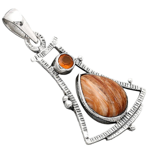 Natural Caramel Opal and Carnelian Pendant P-1450 SDP154550