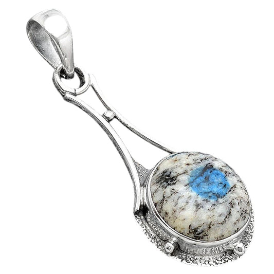 Natural K2 Blue - Azurite In Quartz Pendant P-1715 SDP154561