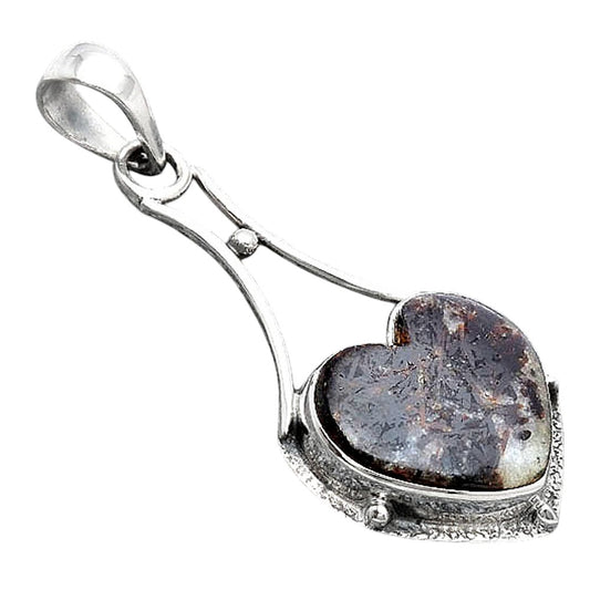 Heart Natural Astrophyllite - Russia Pendant P-1715 SDP154565