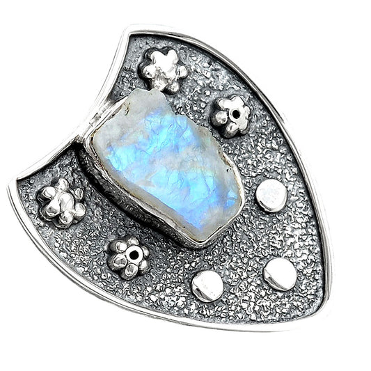 Rainbow Moonstone Rough - India Pendant P-1477 SDP154576