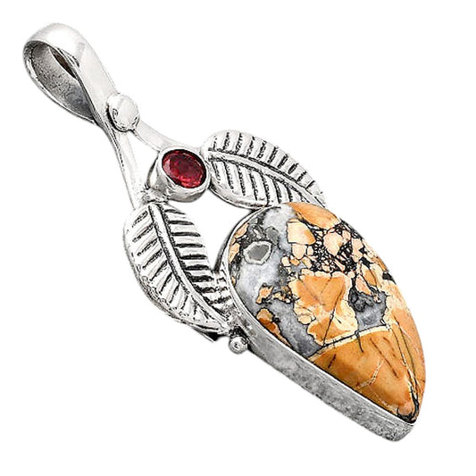 Maligano Jasper Indonesia and Garnet Pendant P-1416 SDP154595