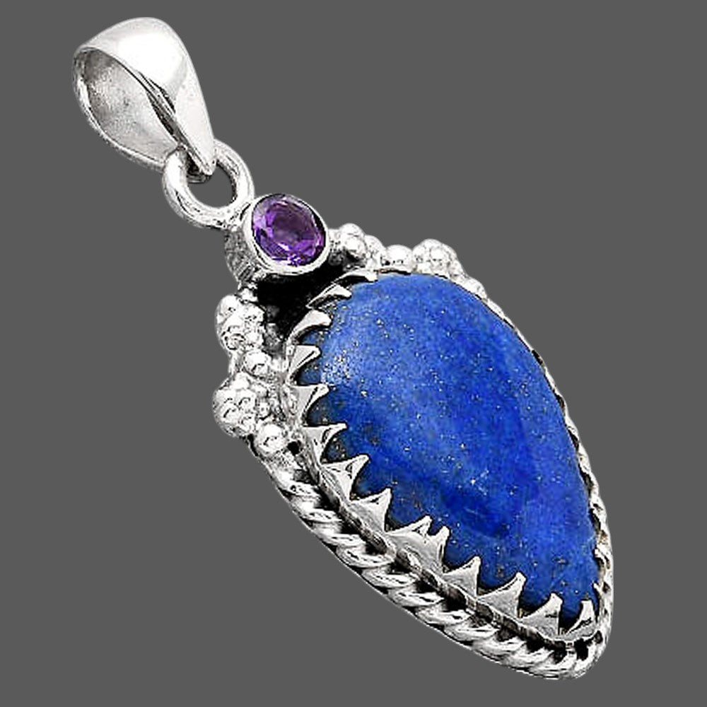Lapis - Afghanistan and Amethyst Pendant P-1482 SDP154611