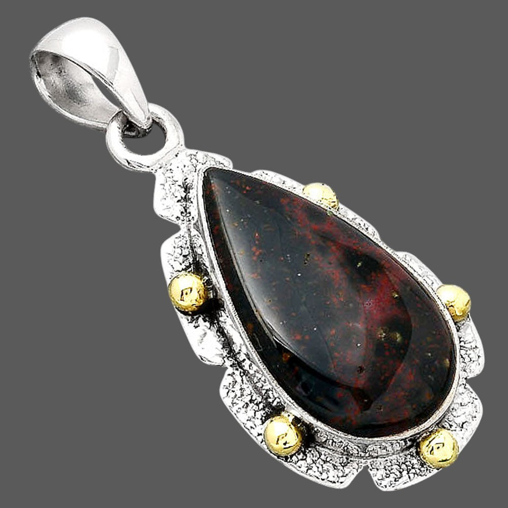 Natural Blood Stone - India Pendant P-1485 SDP154628