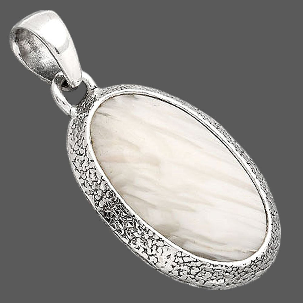 Natural White Scolecite Pendant P-1538 SDP154746