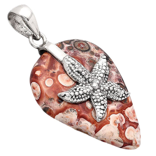 Starfish - Leopard Skin Jasper Pendant P-1505 SDP154811