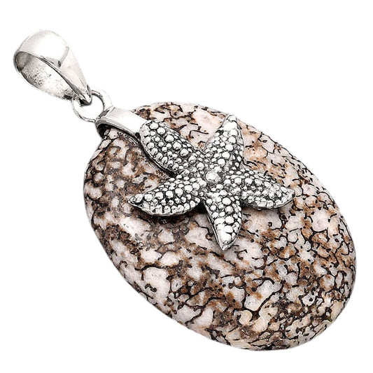 Starfish - Dinosaur Bone Pendant P-1505 SDP154816