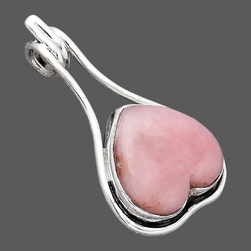 Heart Natural Guava Quartz - Brazil Pendant P-1590 SDP154883