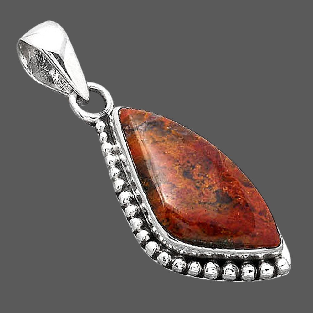 Natural Red Moss Agate Pendant P-1326 SDP154942