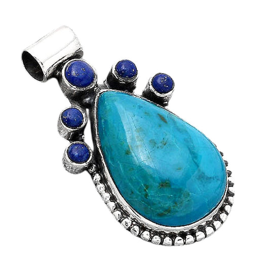 Natural Peruvian Opalina and Lapis Pendant P-1519 SDP154953