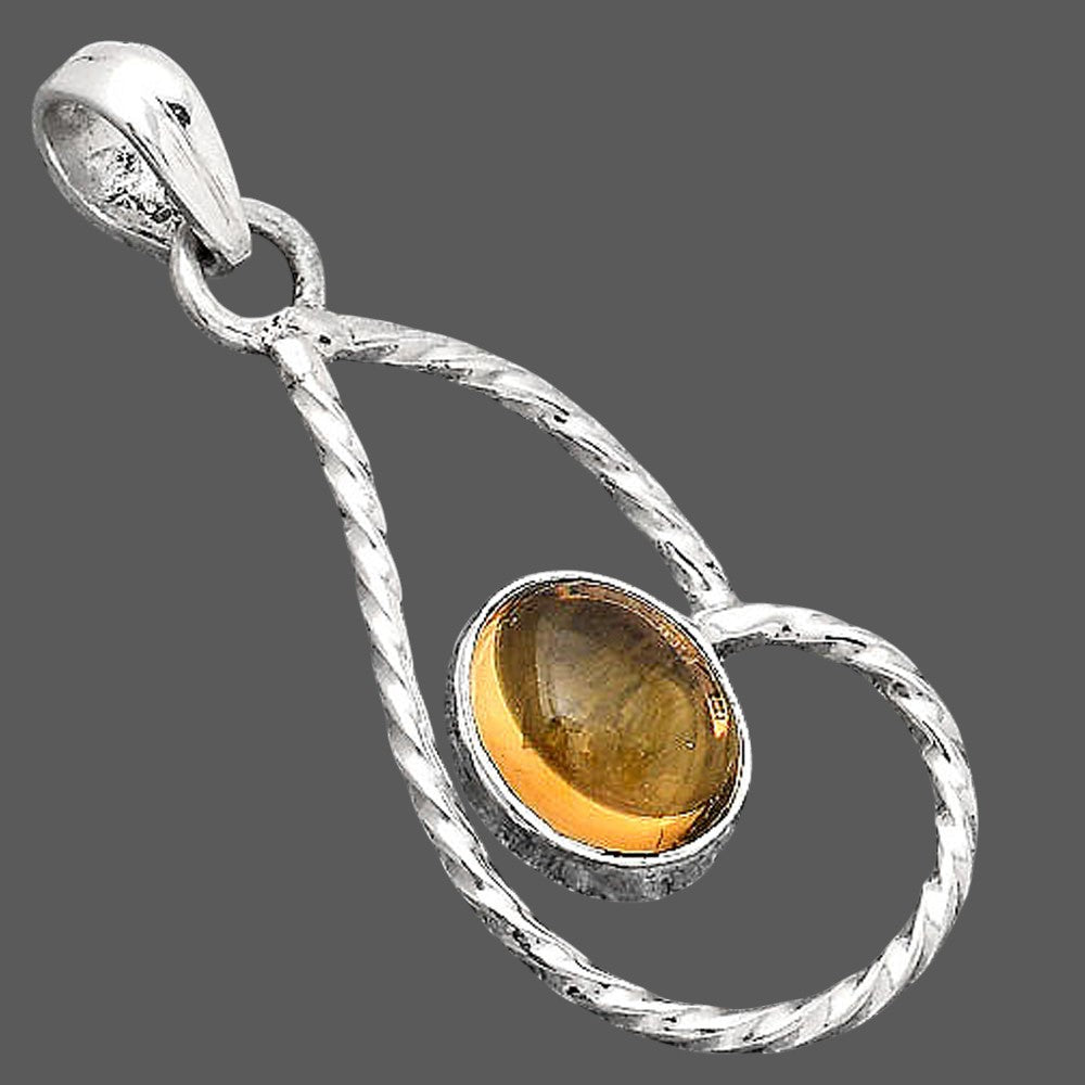 Natural Citrine Cab Pendant P-1003 SDP154958