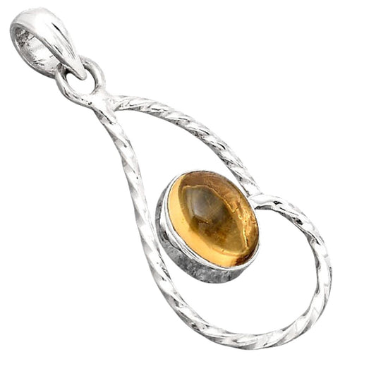 Natural Citrine Cab Pendant P-1003 SDP154960