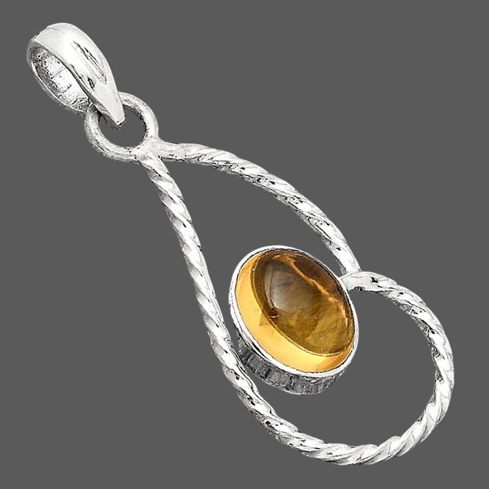 Natural Citrine Cab Pendant P-1003 SDP154967