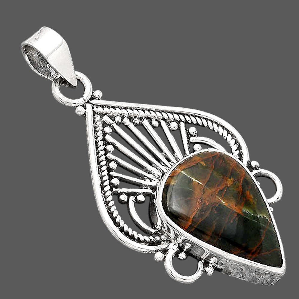 Artisan - Turkish Rainforest Chrysocolla Pendant P-1541 SDP154997