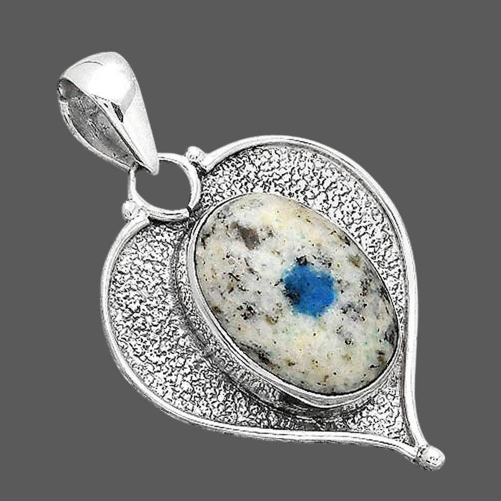 Natural K2 Blue - Azurite In Quartz Pendant P-1503 SDP155025