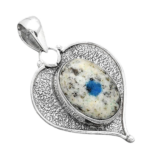 Natural K2 Blue - Azurite In Quartz Pendant P-1503 SDP155025
