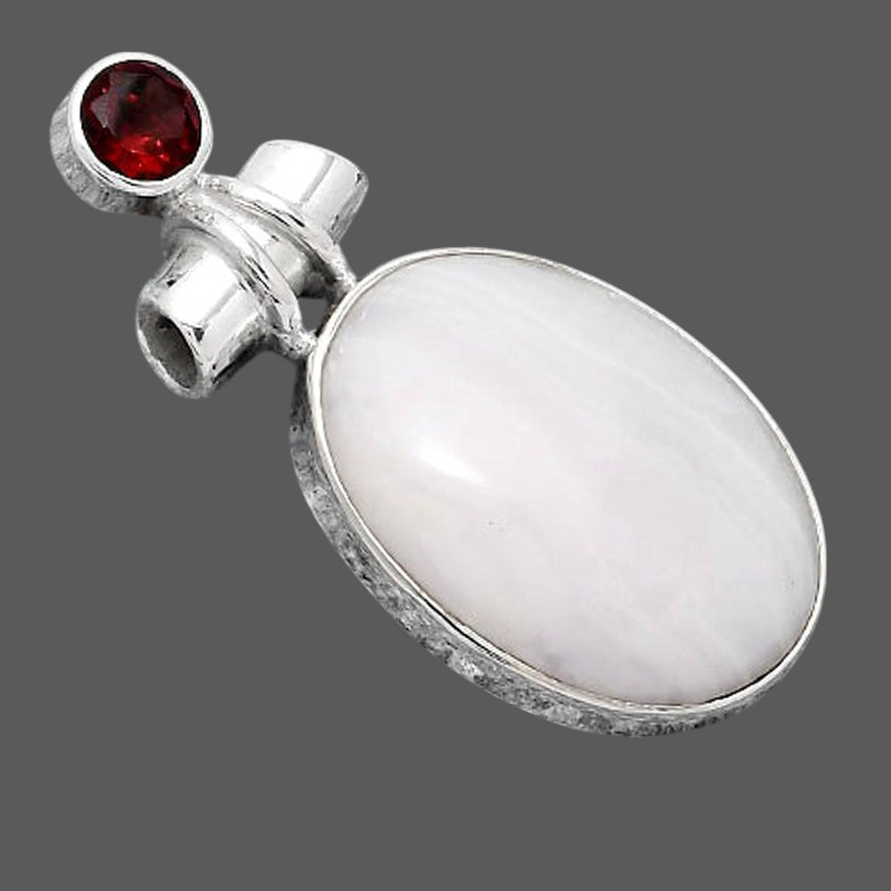 Natural Pink Aragonite and Garnet Pendant P-1159 SDP155132