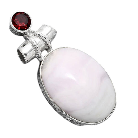 Natural Pink Aragonite and Garnet Pendant P-1159 SDP155136