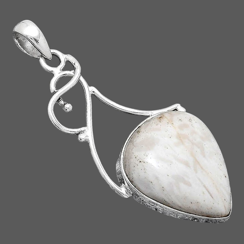 Natural White Scolecite Pendant P-1036 SDP155173