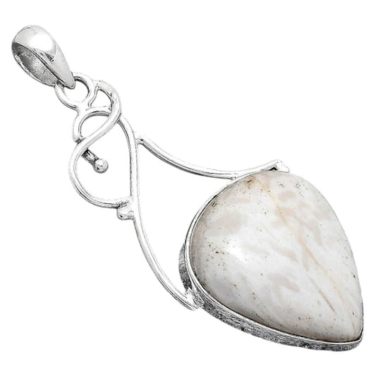Natural White Scolecite Pendant P-1036 SDP155173