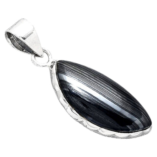 Crown Of Silver Psilomelane - Black Malachite Pendant P-1110 SDP155187