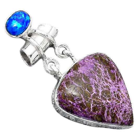 Purpurite South Africa and Fire Opal Pendant P-1276 SDP155202