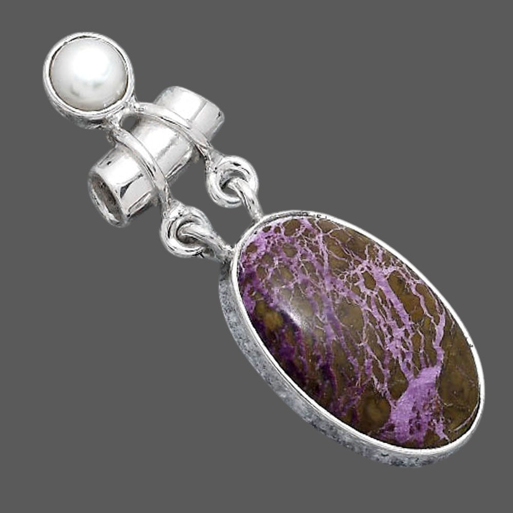 Purpurite - South Africa and Pearl Pendant P-1276 SDP155203