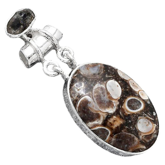 Turtella Jasper and Herkimer Diamond Pendant P-1276 SDP155204