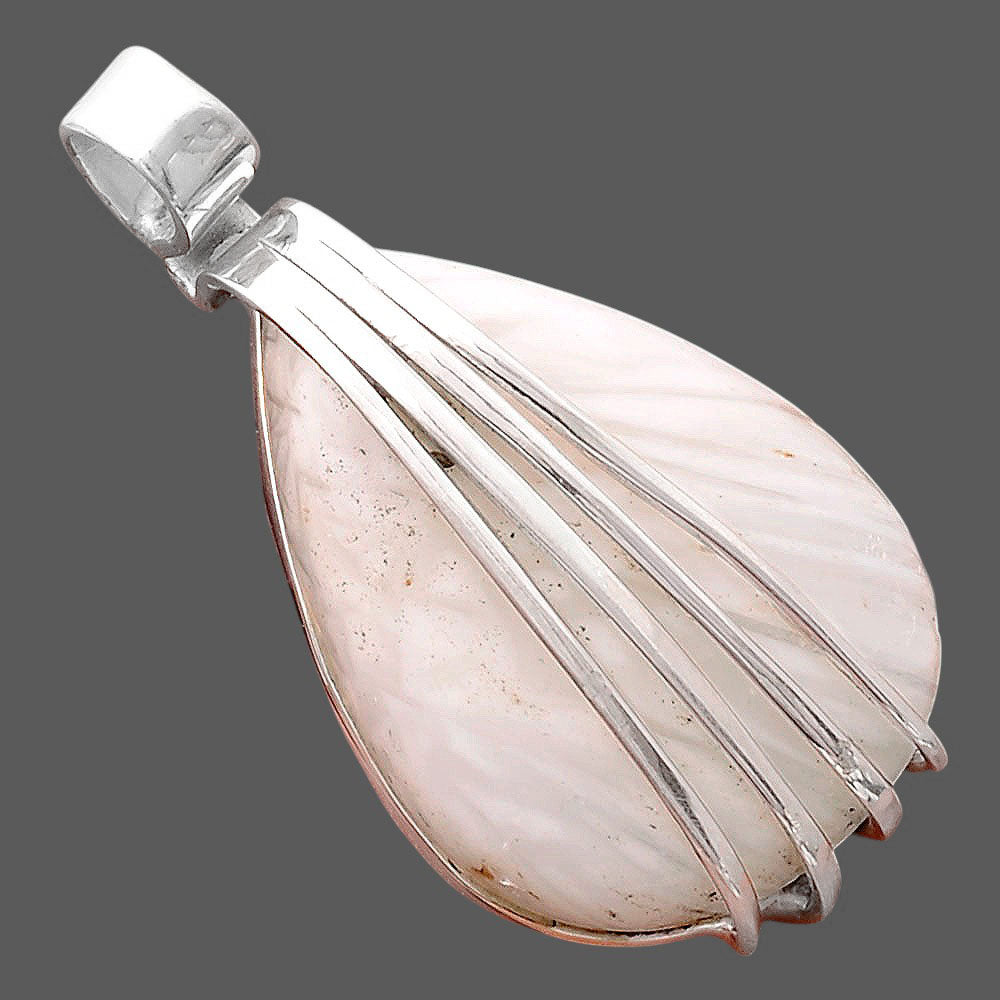 Natural White Scolecite Pendant P-1302 SDP155286