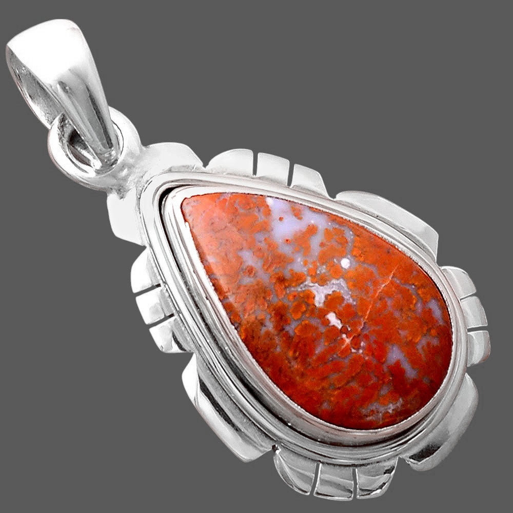 Natural Red Moss Agate Pendant P-1179 SDP155301