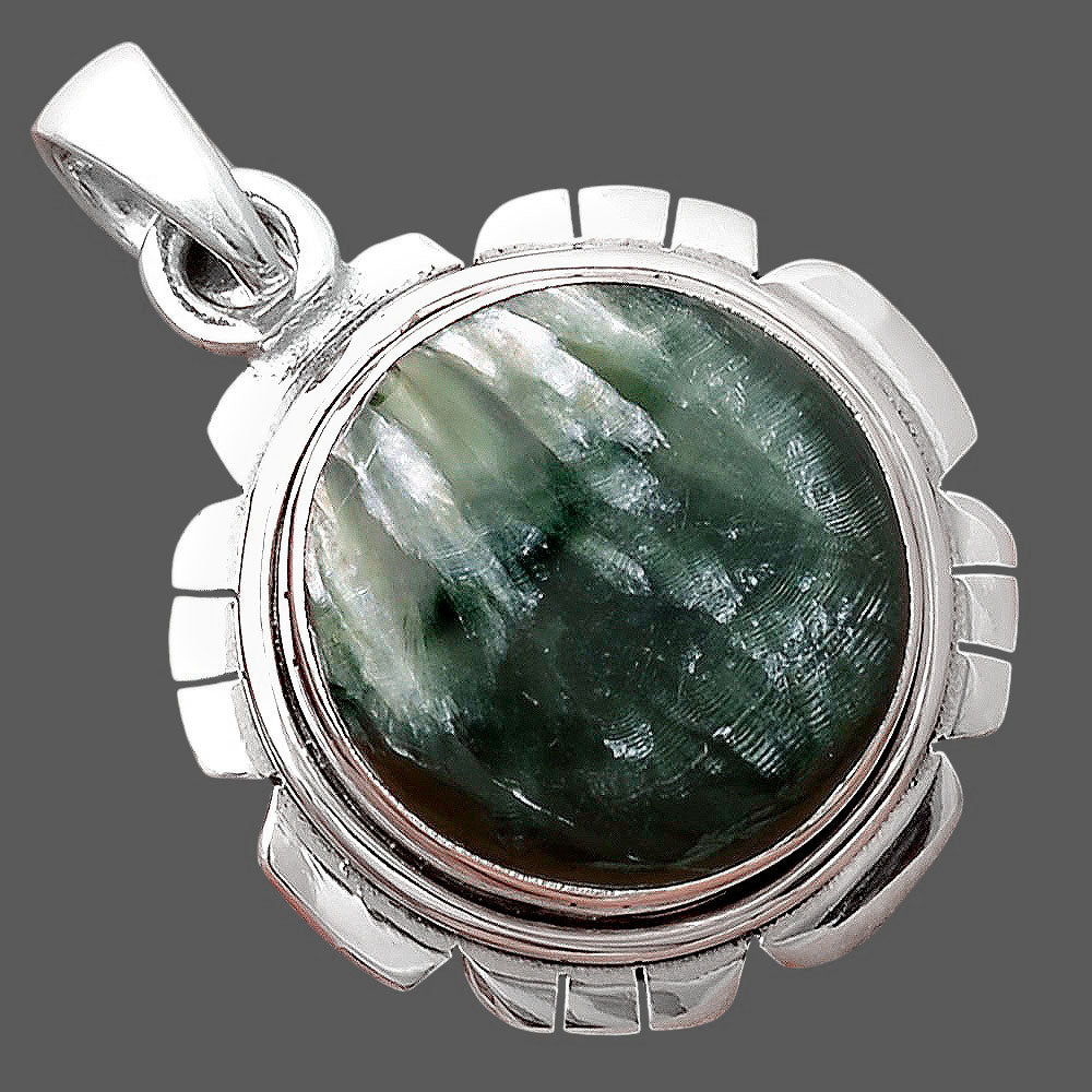Natural Russian Seraphinite Pendant P-1179 SDP155303