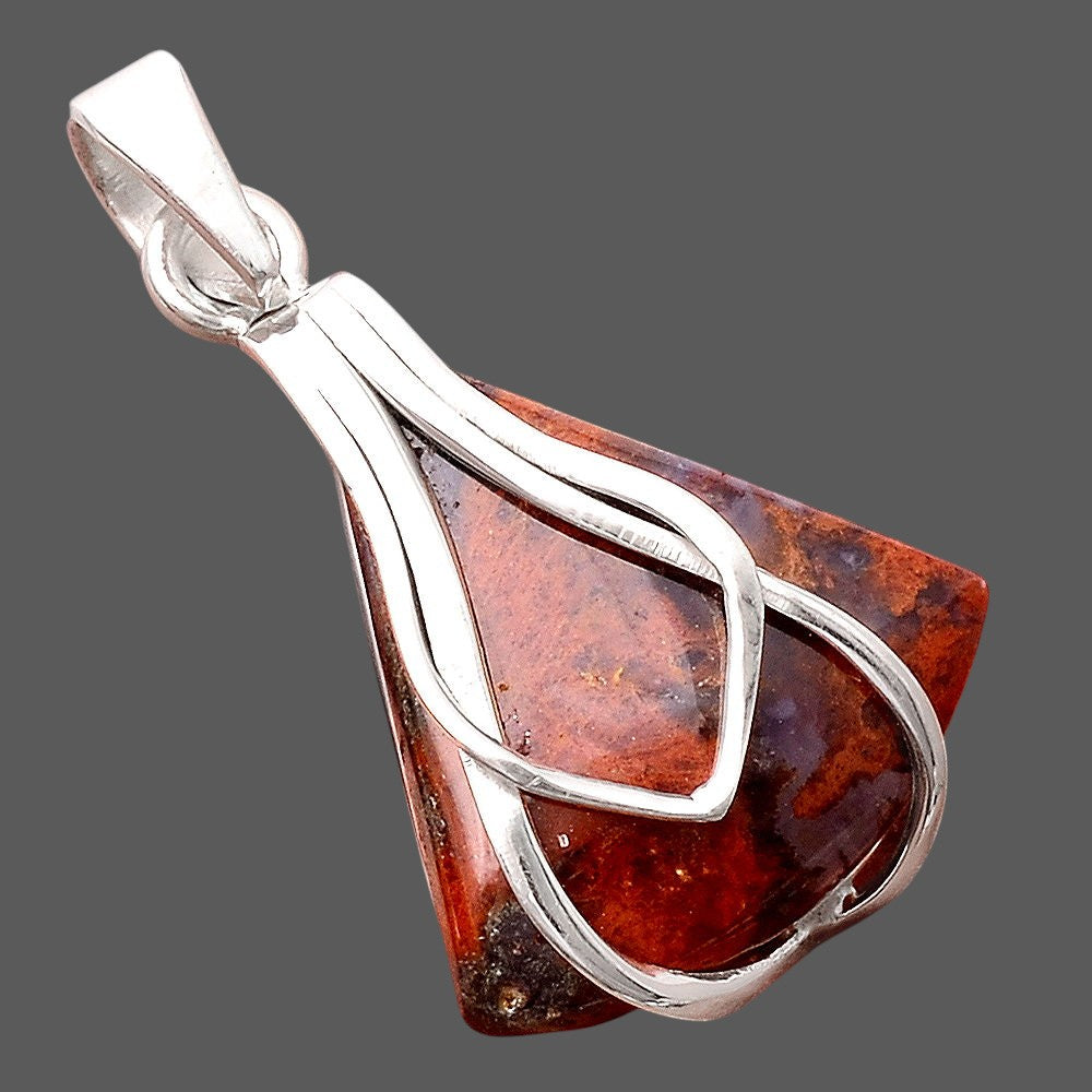 Natural Red Moss Agate Pendant P-1303 SDP155394