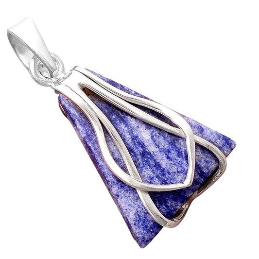 Natural Dumortierite Quartz Pendant P-1303 SDP155397