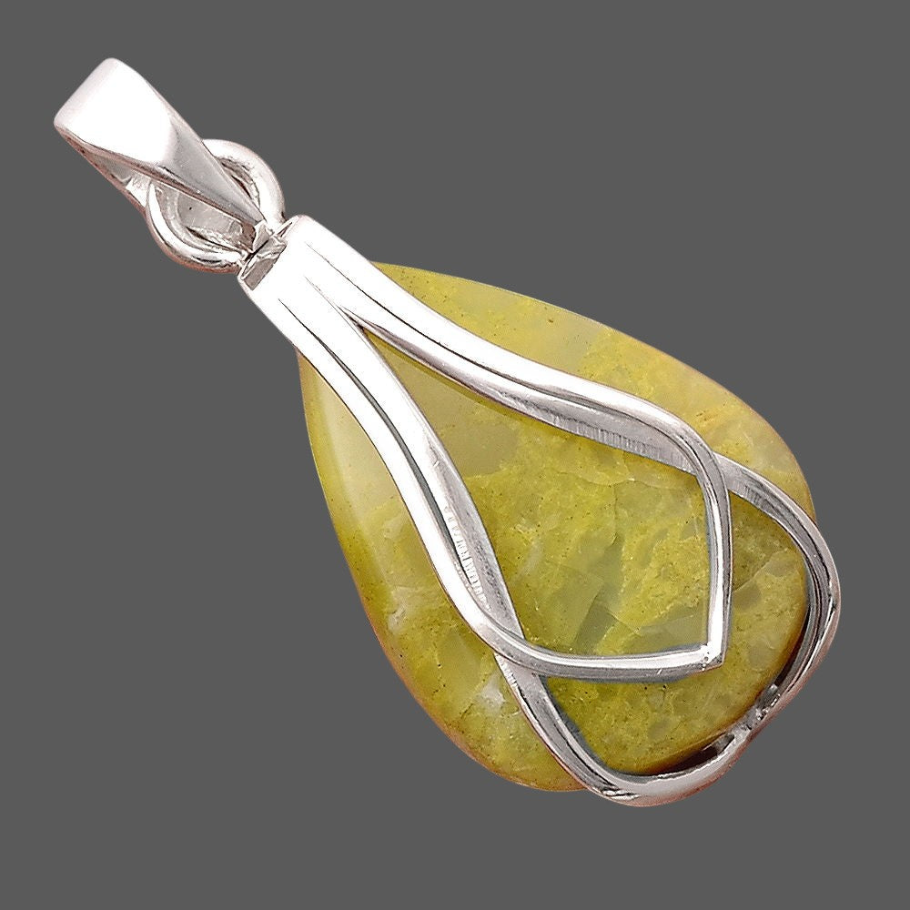 Natural Green Opal Madagascar Pendant P-1303 SDP155403